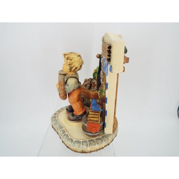 Goebel Bavarian Biergarten Hummelscape 1016-D with Pretzel Boy Figurine - Picture 2 of 16